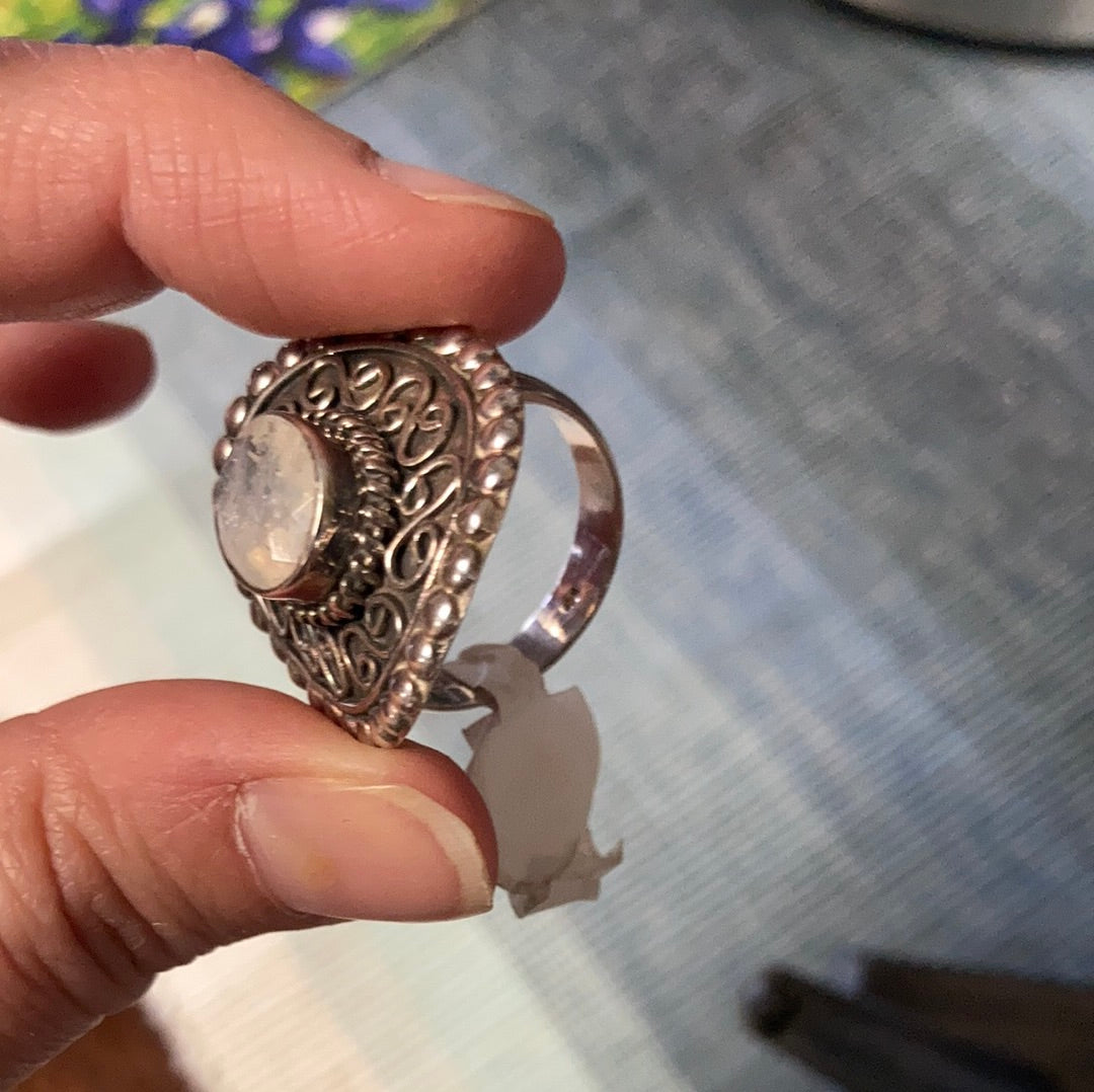 Sterling Silver Moonstone Ring